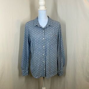 Women’s Tommy Hilfiger Blue Button Down Shirt Classic Design - M/Medium